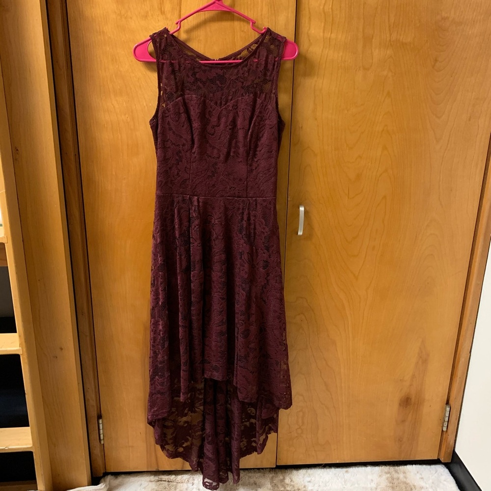 Maroon Lace Dress